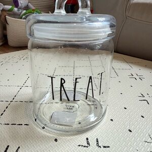 Rae Dunn Clear Glass Treat Canister